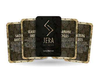 Jera Runic Wisdom - Celestial Runes Series - Divination tools - Oracle Cards - Runes Cards