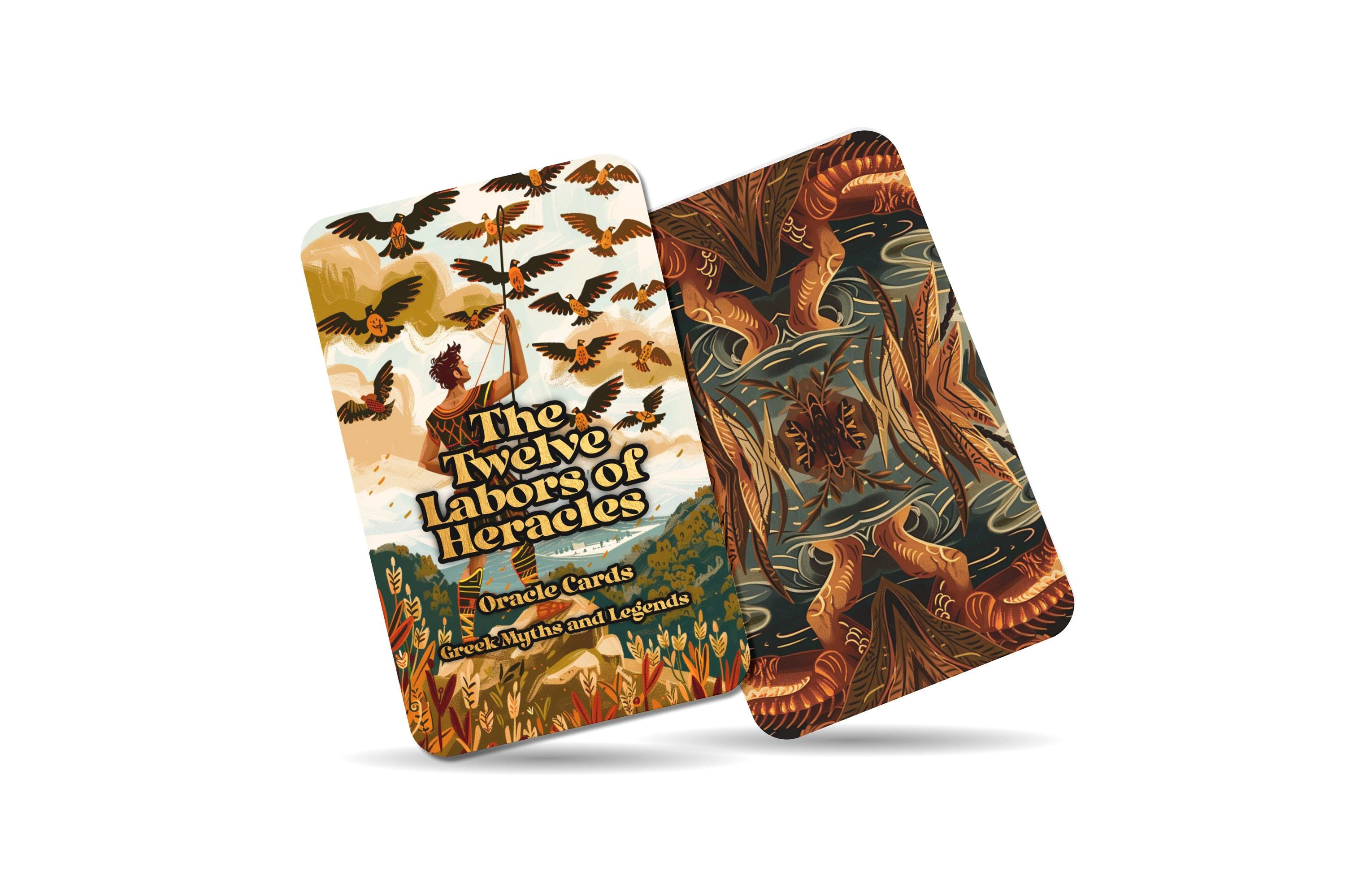 ヘラクレスの十二の功業 - 22枚のオラクルカード - 英雄的な強さと忍耐力を体現