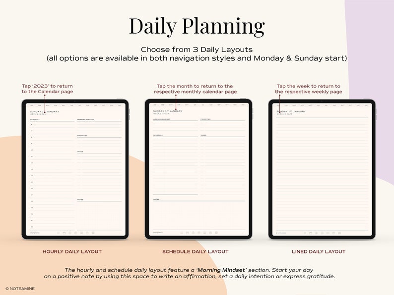 2023 Digital Planner Dated Goodnotes Planner Daily Planner Etsy UK