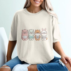 Camiseta Comfort Colors® con lindos animales para programadores / Regalo para desarrolladores, camiseta de animales para programadores, camiseta de código geek para nerds de TI, Kawaii Comfort Colors