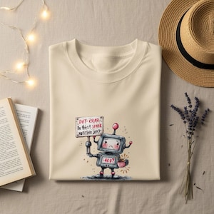Comfort Colors® 1717 Sad Robot 400 Error T-Shirt, Debugging Shirt, Tech Humor Tee, Coding Gift for Programmer, Comfort Colors Shirt