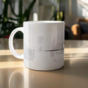 Abstract Art Mug, Modern Geometric Mug, Black and White Mug, Contemporary Design Mug, Minimalist Decor Coffee Mug