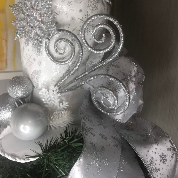 Silver Tree Topper Etsy