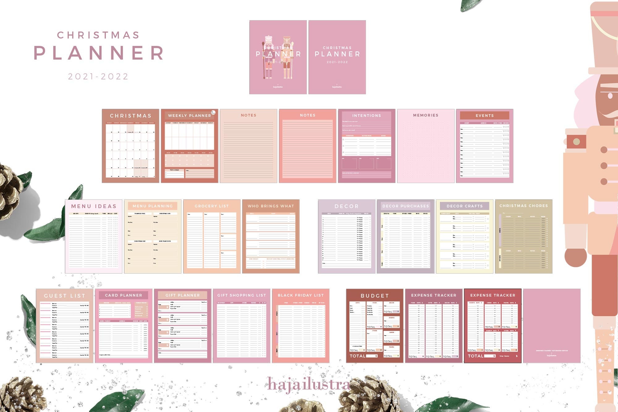 Nutcracker Christmas Printable Planner 2021-22. Holiday to Do Lists ...