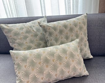 tropical pillow , palm leaf pillow , boho home decor , summer pillow cover , tropical cushion ,botanical throw pillow , green leaf pillow
