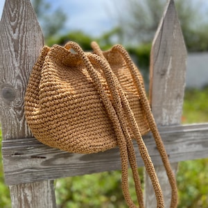 Raffia Sleeve Bag, Knit Raffia Shoulder Bag, Crossbody ShoulderBag, Natural Straw Raffia Bag, Natural Raffia Bag, Straw Purse, Summer Bag
