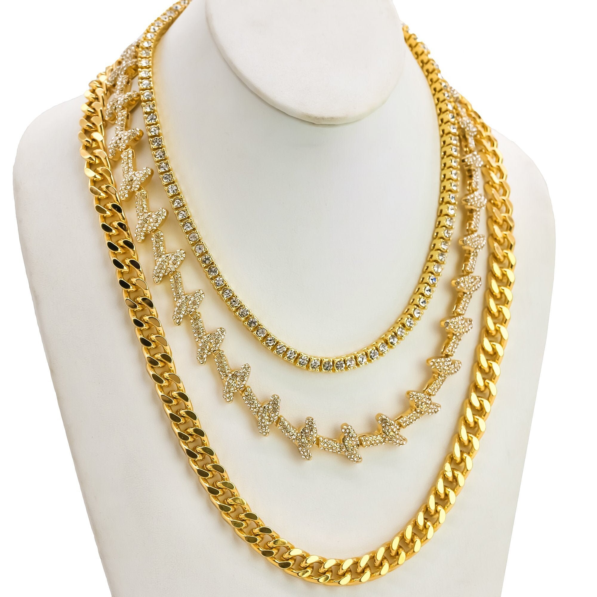 Icebox Retail Gold Tone 3pcs Bundle 18 