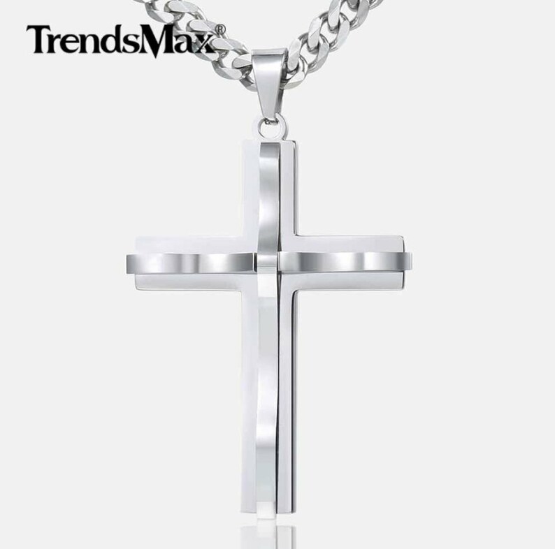 Icebox Minimalist Mens Cross Charm 