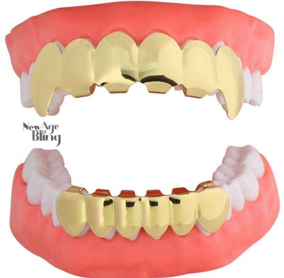 Icebox Minimalist New Custom 14k Gold Plated Teeth Grillz Caps Etsy