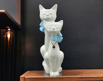 Chat couple en céramique - France