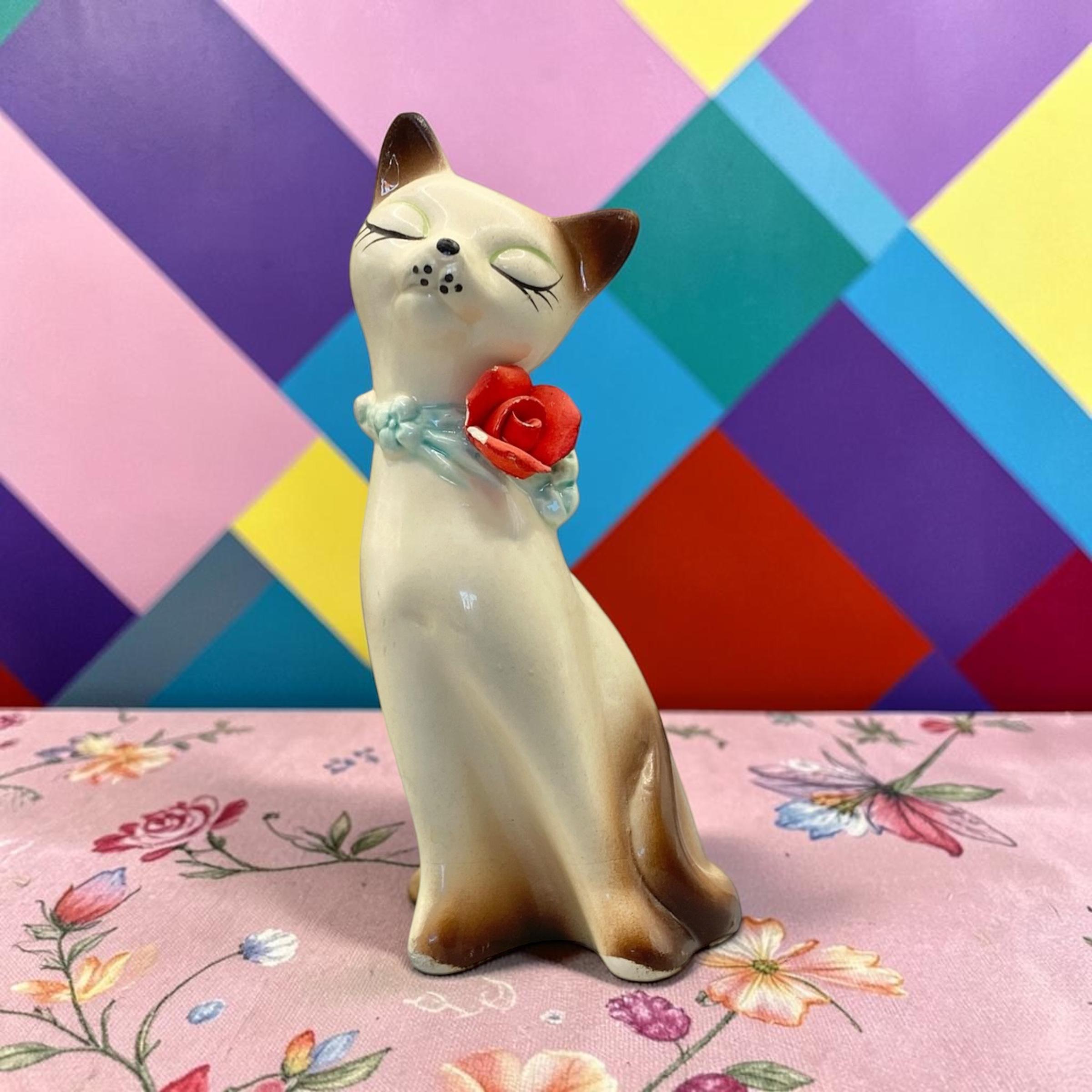 Japanese 1950's Porcelain Cat - Etsy