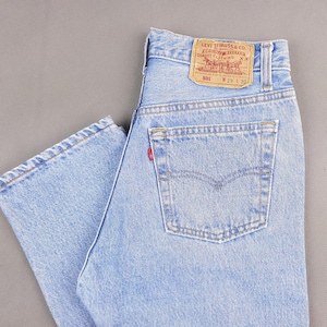 Made in USA Vintage Levi's 501 W28 L30 faded jeans levis 501 28/30 High rise women Levi's 501 men light blue wash 90s waist 28 length 30