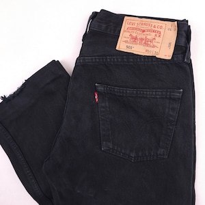 Vintage Levi's 501 W30 L27,5 black RARE Levis 501 black Men Women levi's 501 30x27,5 black USA Levis W30 L28 straight leg levis 501 waist 30