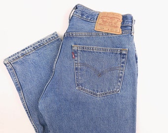 希少　米国製 新品 LEVI'S MADE IN THE USA 501 W29 95' Made in USA Vintage Levi's 501 W29,5 L29,5 Faded Blue Jeans