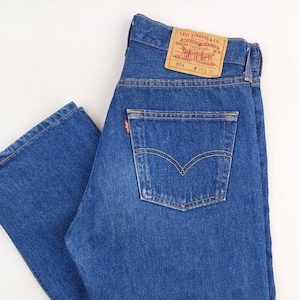 Made in USA Levi's 501 80's Vintage mom levis W29 L30 Rare Uniqe medium blue Levi' 501 blue Excellent Condition W28 L30 dark blue