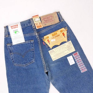 Levi's 501 Vintage Deadstock with Tags W27 L30 Actual Size Measured W26-65cm L29,5-75cm. Perfect Condition! Levi' 501 blue wash 80s