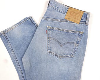 Made in USA Vintage Levi's 501 W36 L32 Faded blue jeans light vtg levis 501 36/32 High rise women Levi's 501 men wash 90s