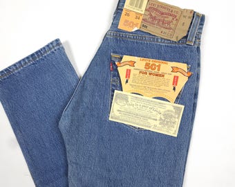 98' Made in USA Vintage Levi's 501 W29 L30 Light Blue Jeans Levis