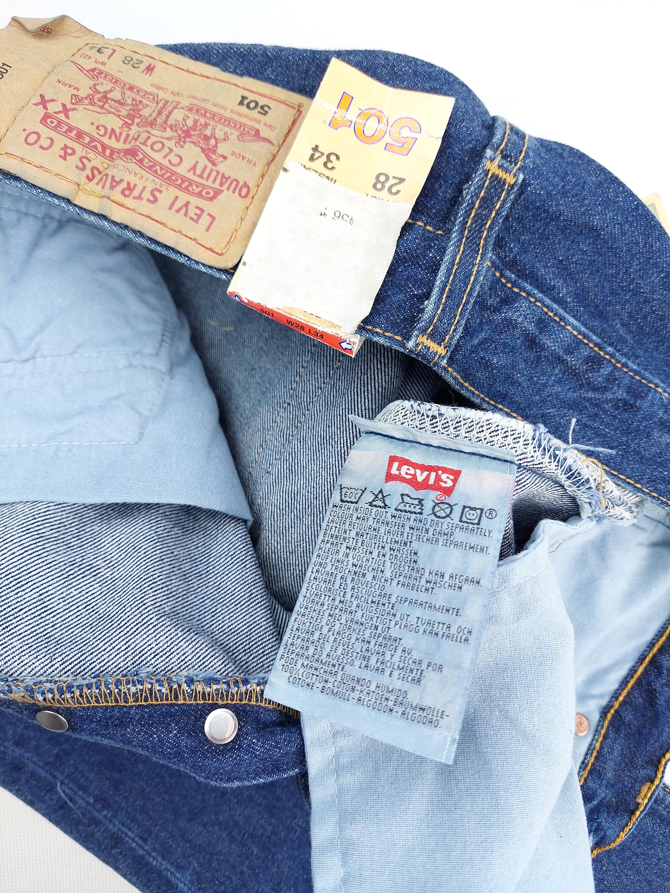 Made in USA New Levi's 501 Vintage Deadstock With Tags W28 L34