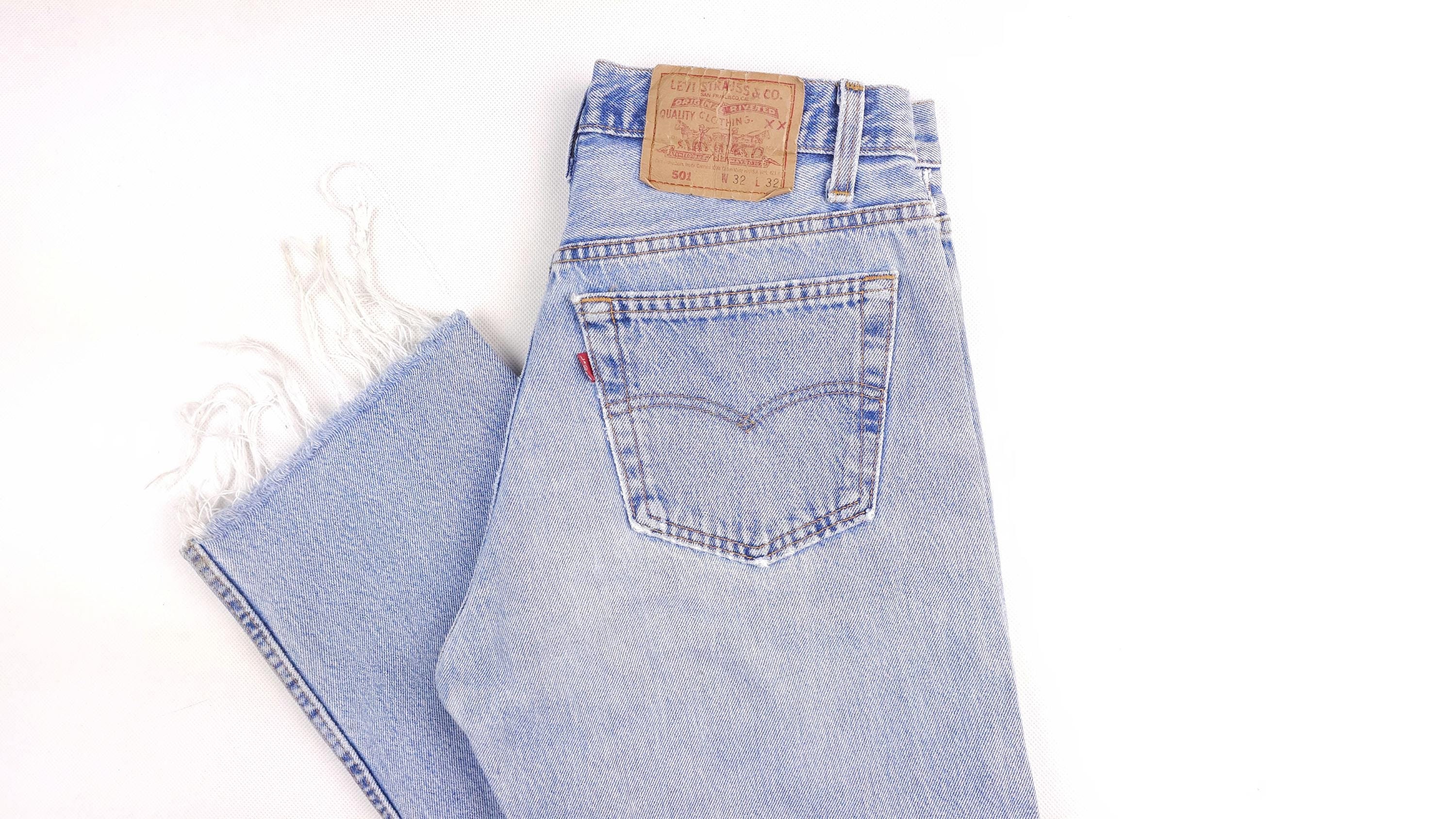 アメリカ製 ダメージ加工 Levi's 501 W29,5 L28,5 ブルー レア Levis