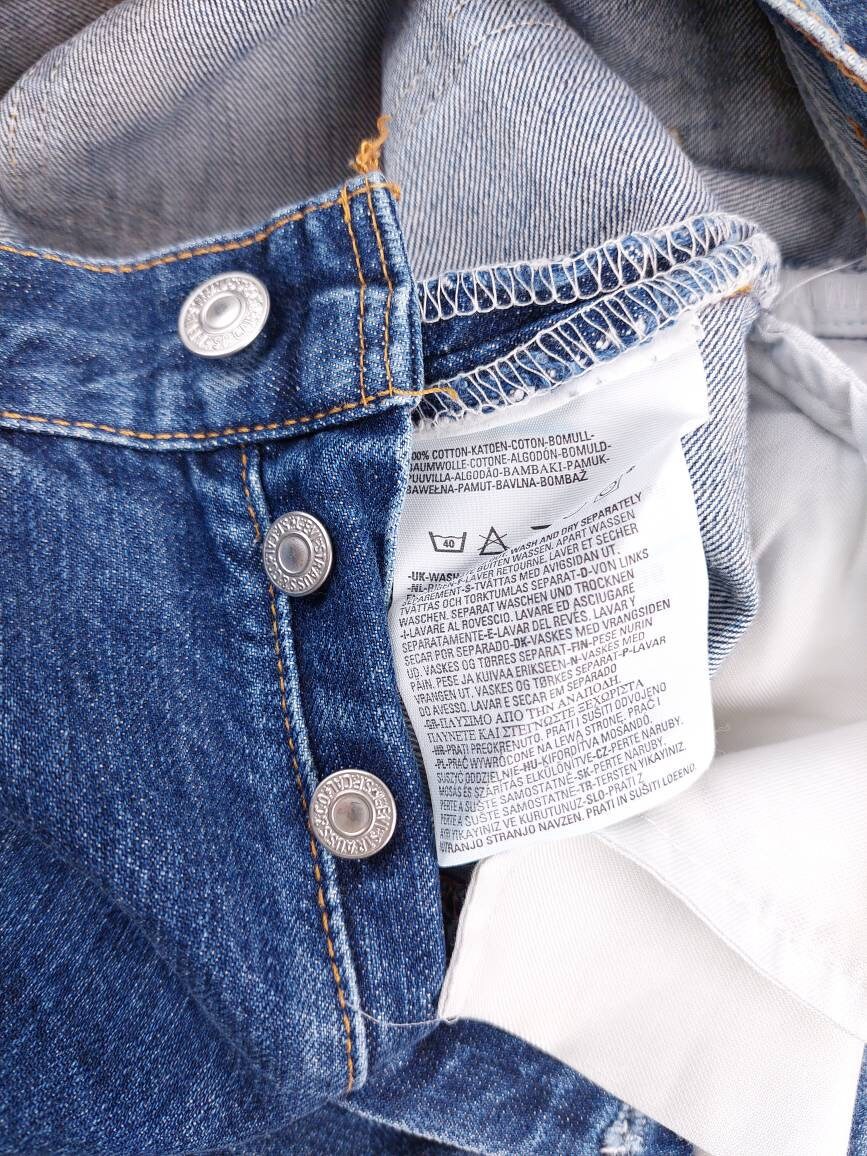 Vintage Levi's 501 No Tag W32 L30 Blue RARE Levis 501 Blue Men