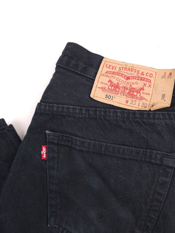Vintage Levi's 501 W33 L30 Black RARE Levis 501 Black Men Vintage Levi's 501 W33 L30 Black RARE Levis 501 Black Men