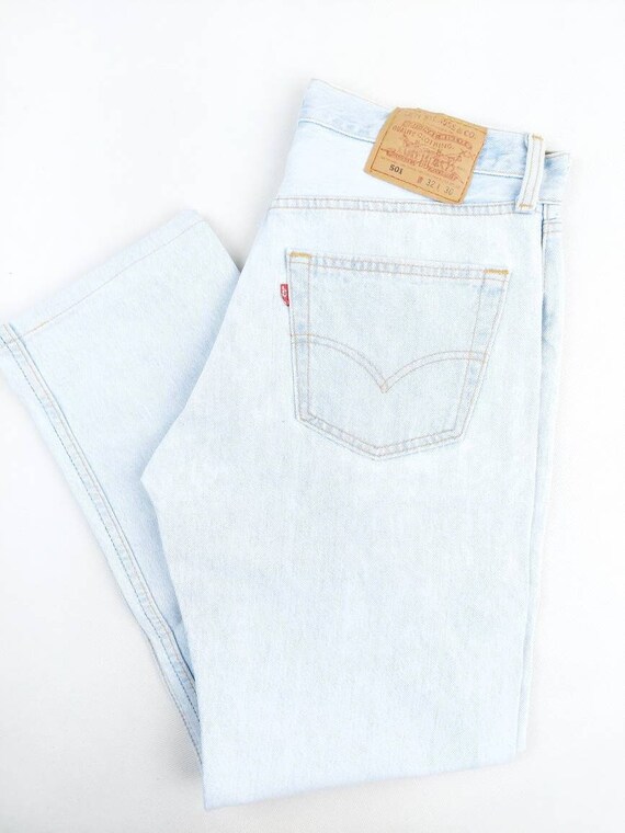 Made in USA Levi's 501 W32 L30 RARE Levis 501 Light Blue - Etsy Canada