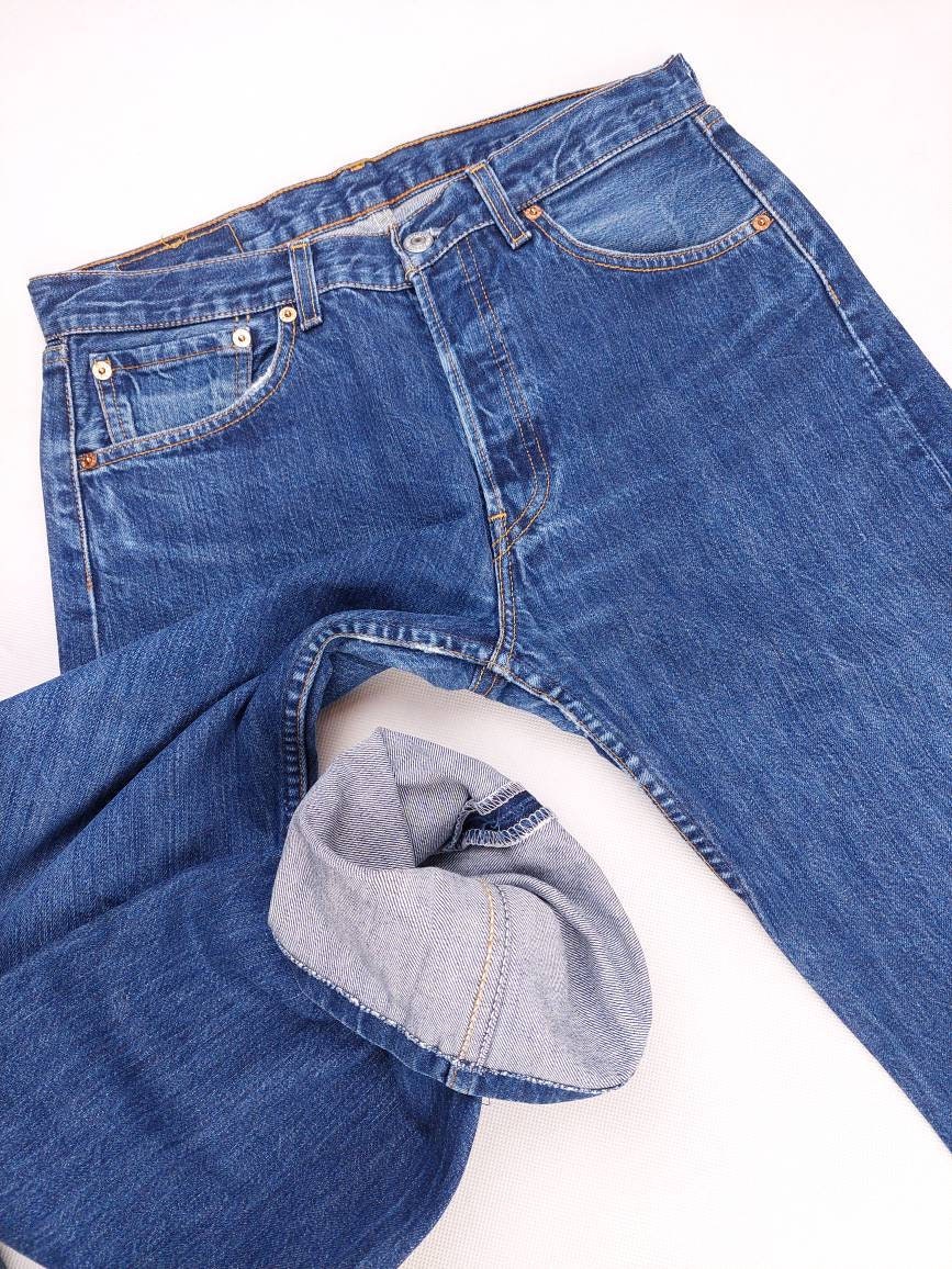Vintage Levi's 501 No Tag W32 L30 Blue RARE Levis 501 Blue Men