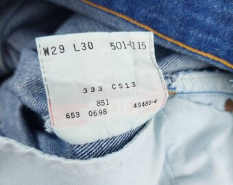 Made in USA Levi's 501 80's Vintage Mom Levis W29 L30 Rare