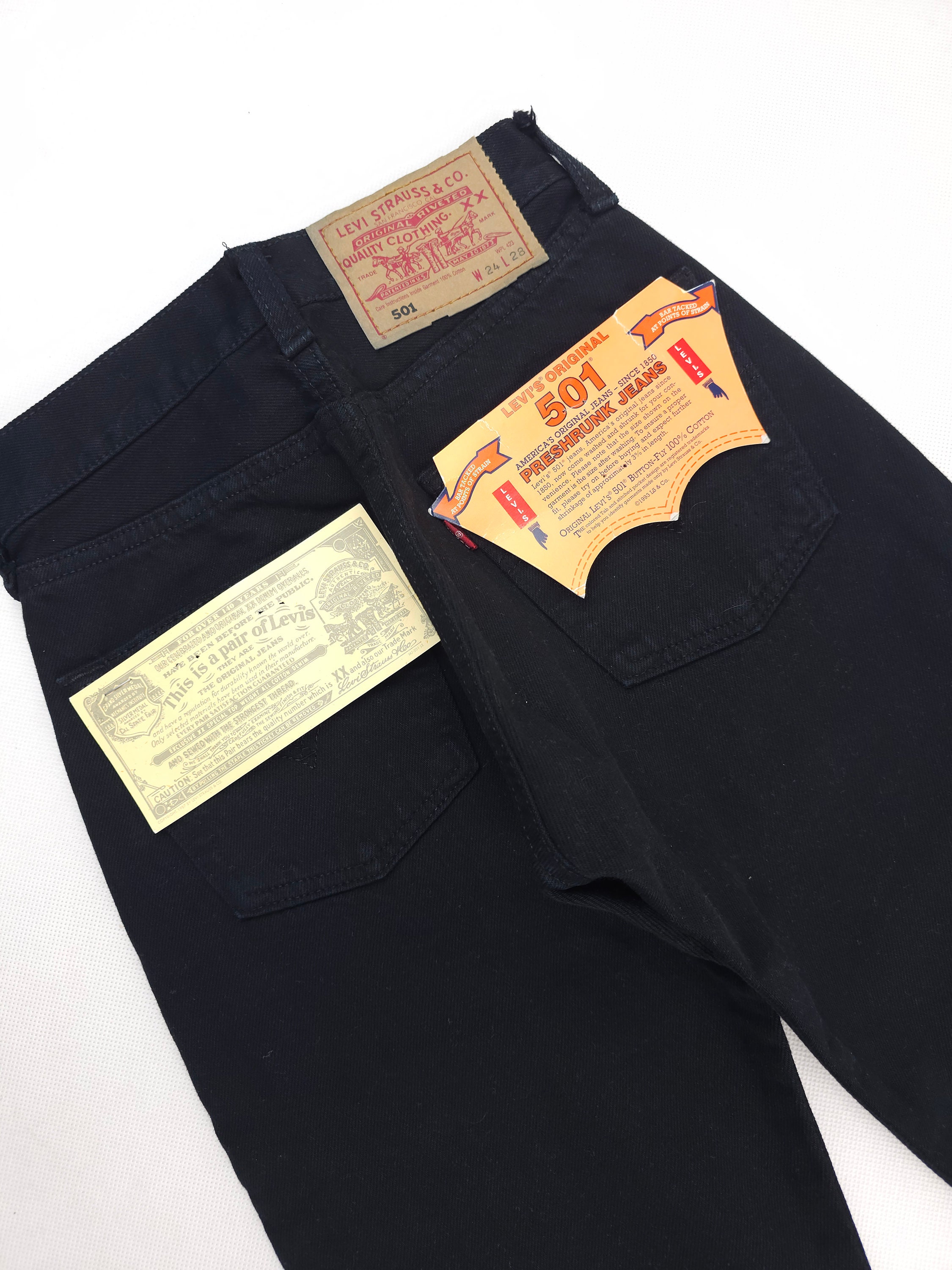 New Levi's 501 Vintage Deadstock With Tags W24 L28 Actual