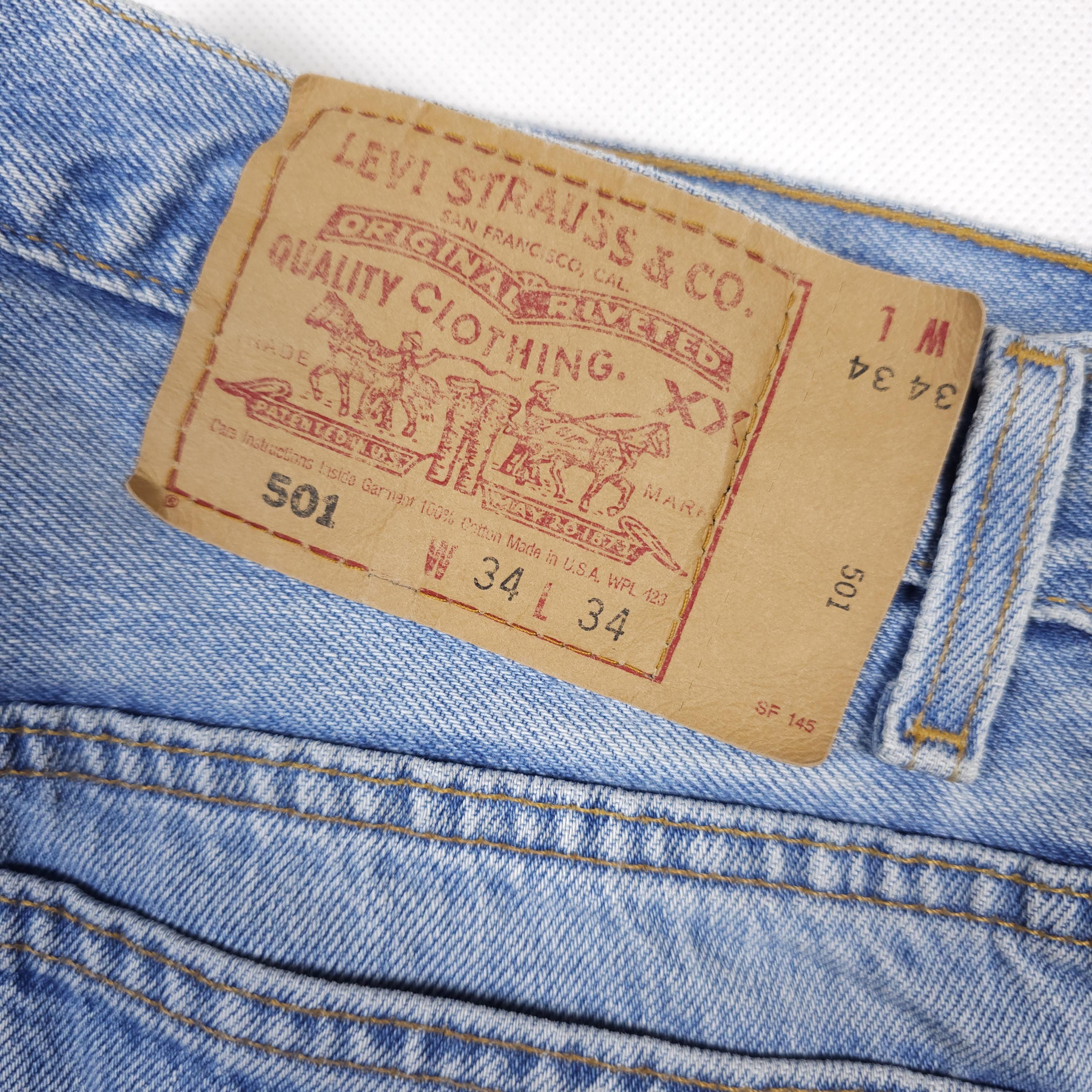 95' Made in USA Vintage Levi's 501 W33 L29 Faded Jeans Levis 501