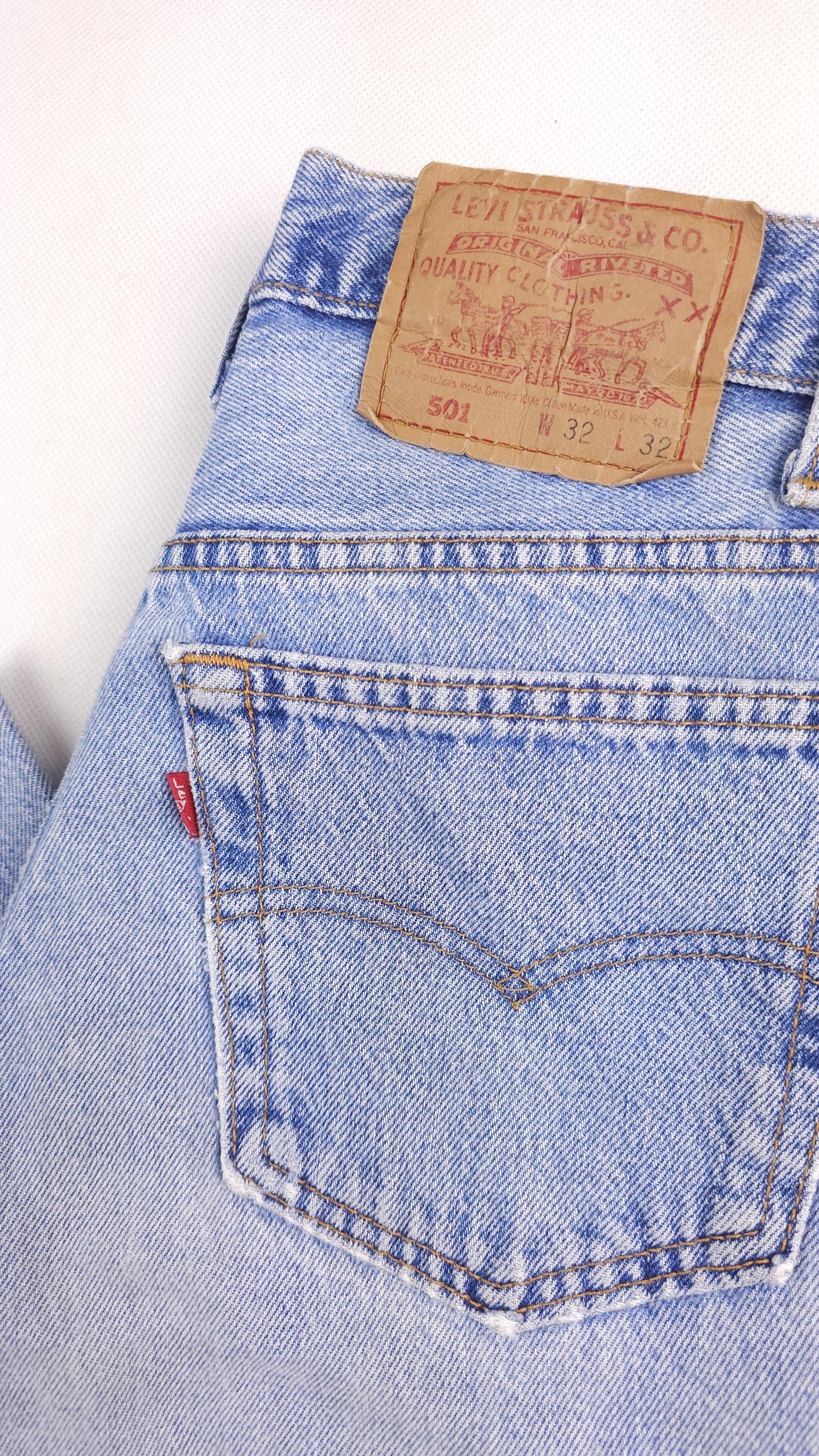 アメリカ製 ダメージ加工 Levi's 501 W29,5 L28,5 ブルー レア Levis