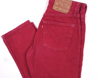95' Made in USA Red Levi's 501 W25,5 L31,5 Vintage Levis 501 Red