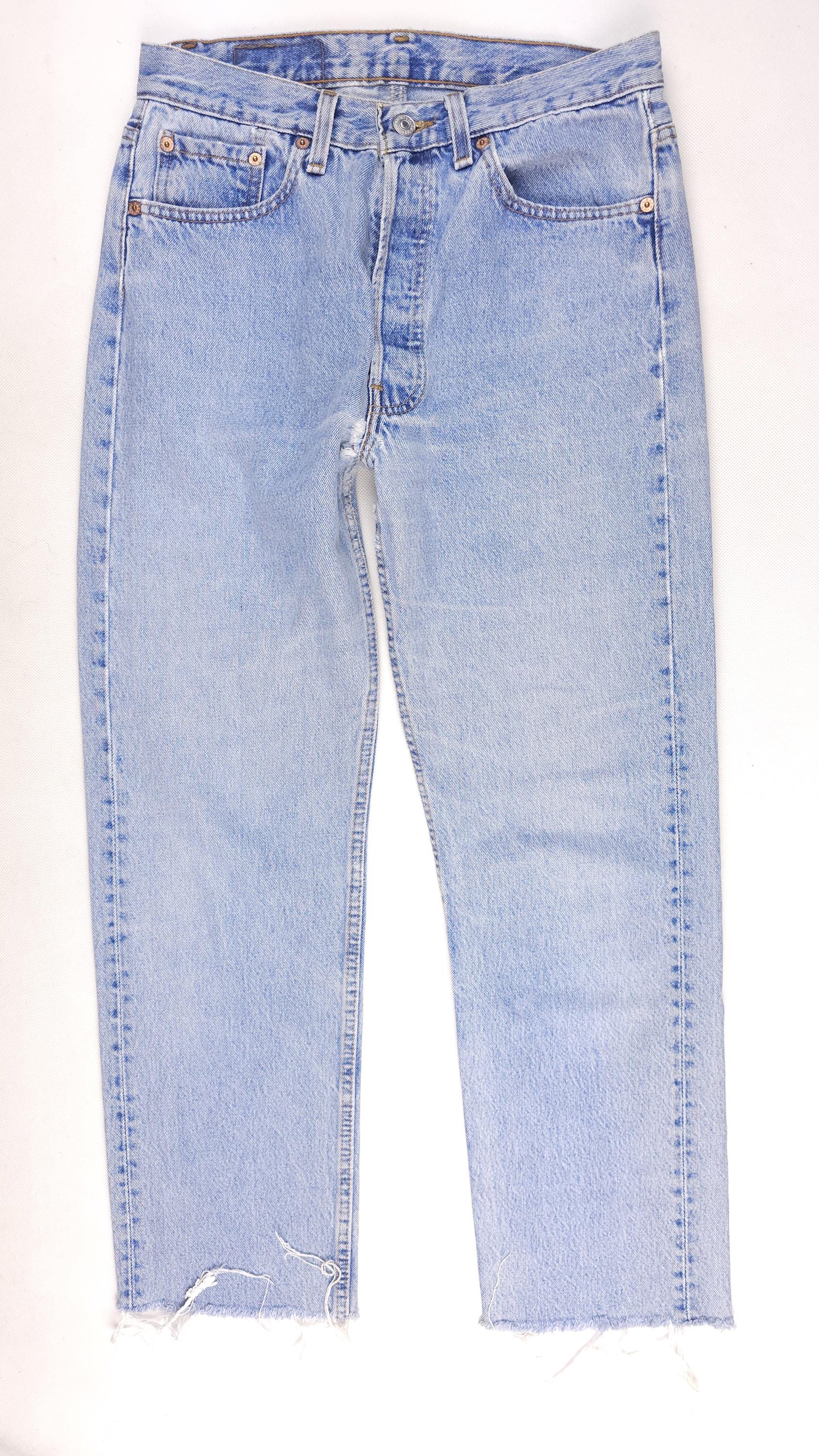 アメリカ製 ダメージ加工 Levi's 501 W29,5 L28,5 ブルー レア Levis