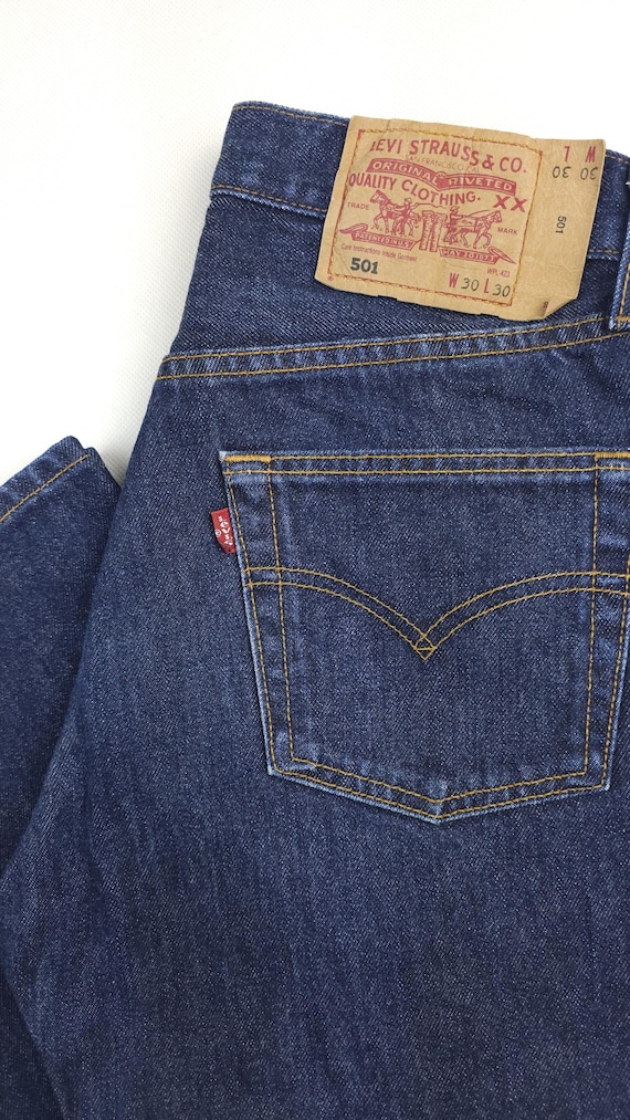 Vintage Levi's 501 W28 L29 Dark Blue Levis 501 W28 L29 Uniqe Rare