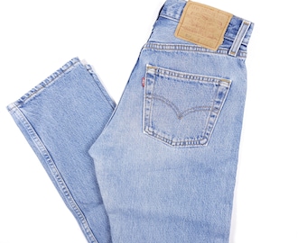 Made in USA Vintage Levi's 501 W28 L30 Faded Blue Jeans Levis 501