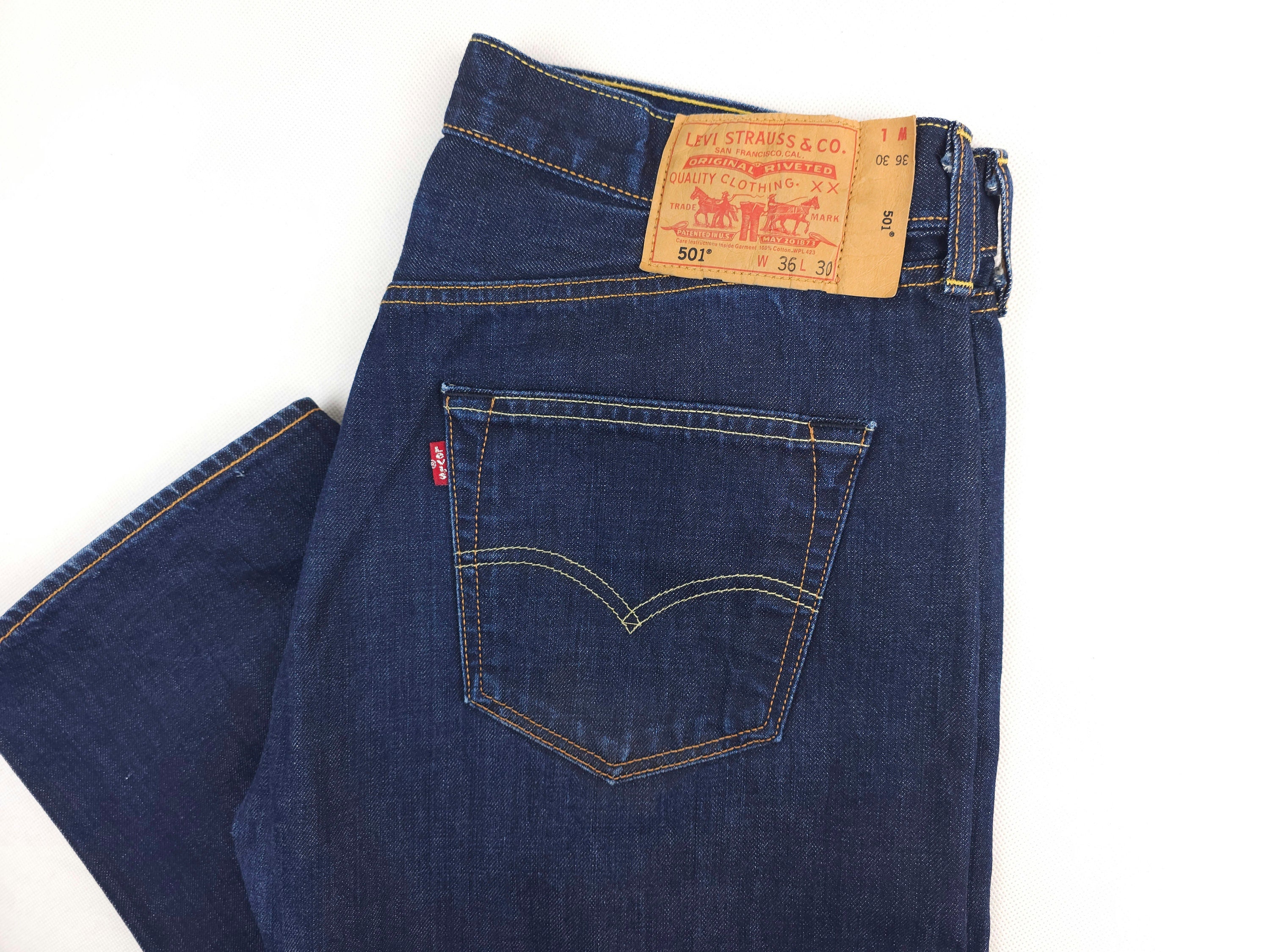 Vintage Levi's 501 W36 L30 Dark Blue RARE Levis 501 Blue Men Vintage Levi's 501 W36 L30 Dark Blue RARE Levis 501 Blue Men
