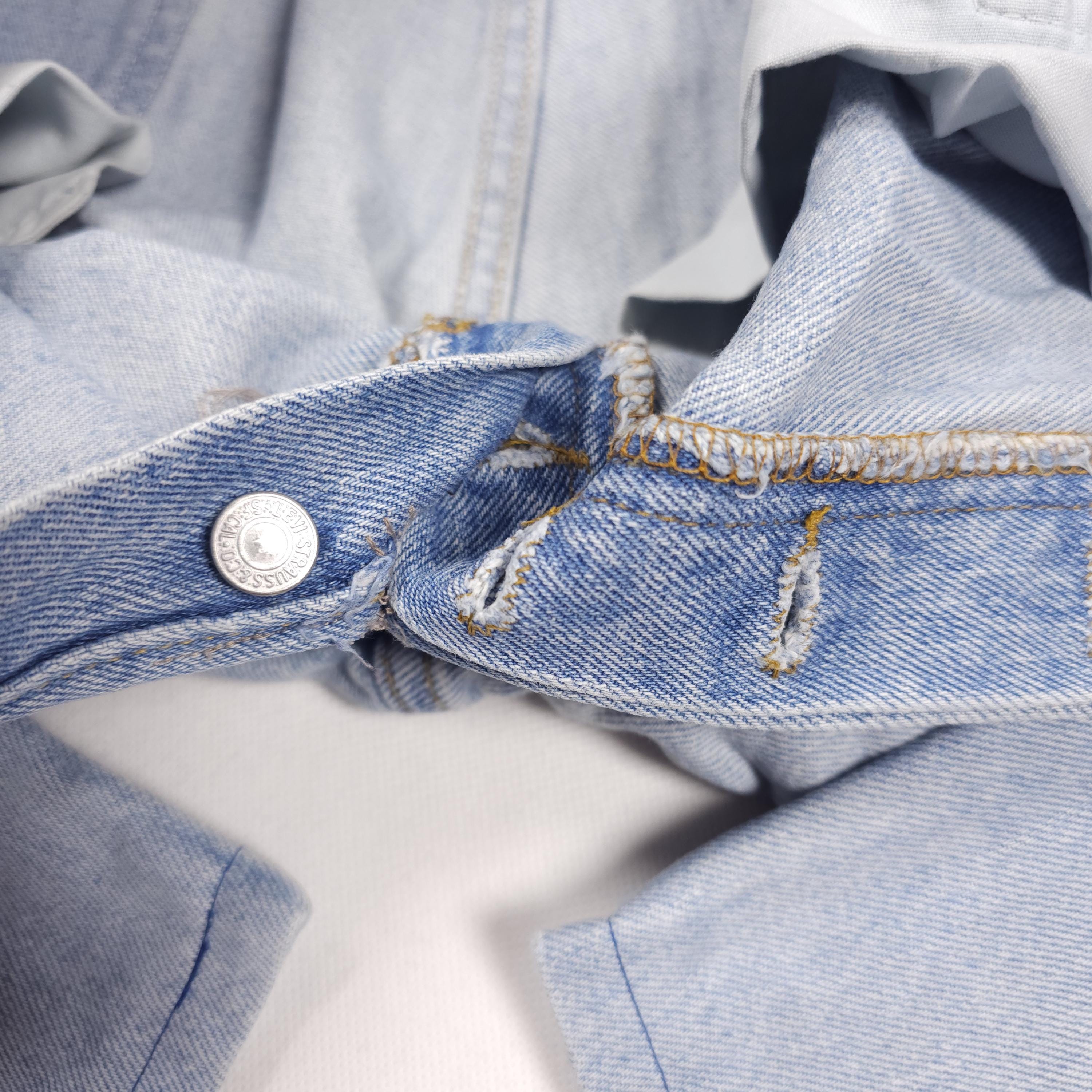 Made in USA 95' Levi's 501 W33 L30 Light Blue Faded Jeans Vintage