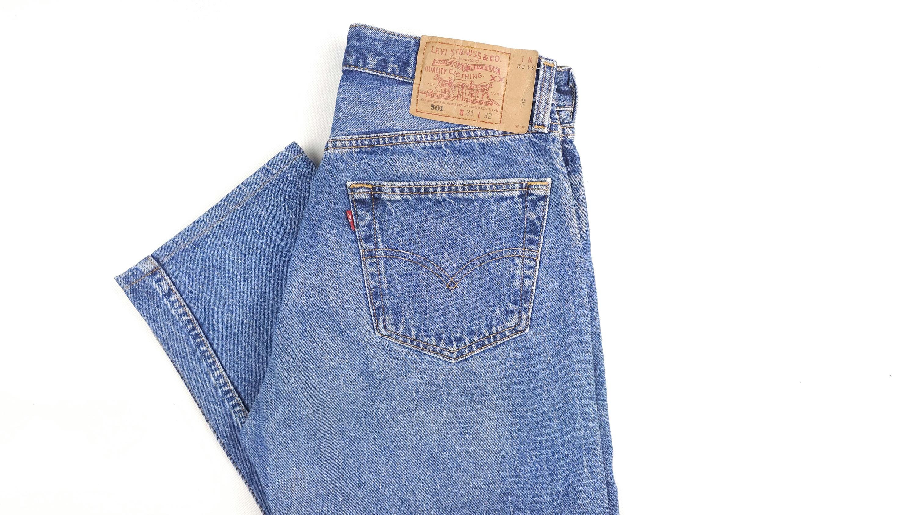 Made in USA Levi's 501 W30 L27 Straight Leg Light Blue Made in USA Levi's 501 W30 L27 Straight Leg Light Blue