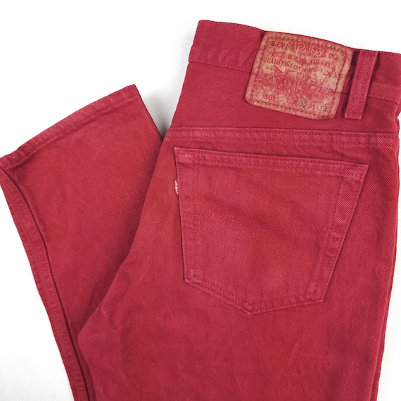 68' Made in USA Levi's 501 W31 L33,5 Vintage Red Levis 501 Red Men