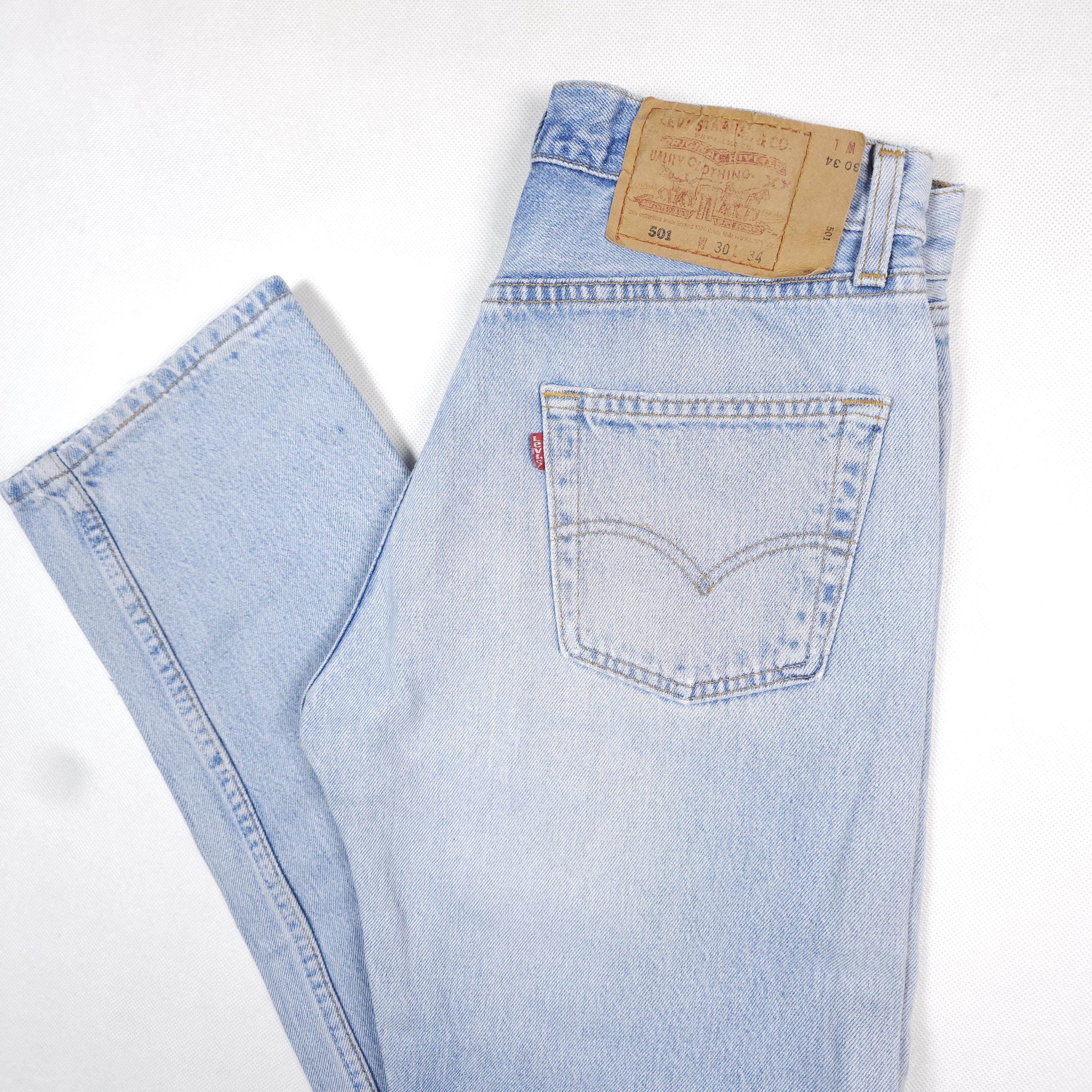 希少　米国製 新品 LEVI'S MADE IN THE USA 501 W29 97' Made in USA Vintage Levi's 501 W29 L34 Faded Blue Jeans Levis