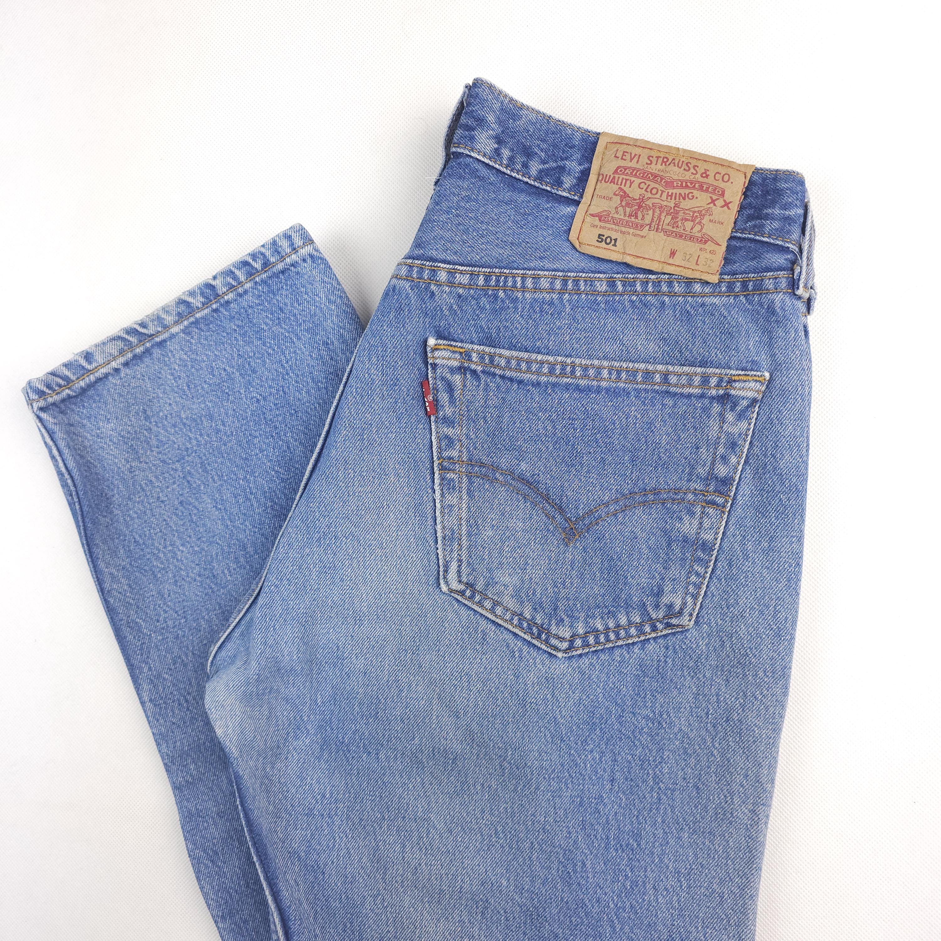 Vintage Levi's 501 W30 L31,5 medium blue jeans levis 501 30/32 High rise women 80' Levi's 501 men wash 90s waist 30 length 32 high rise