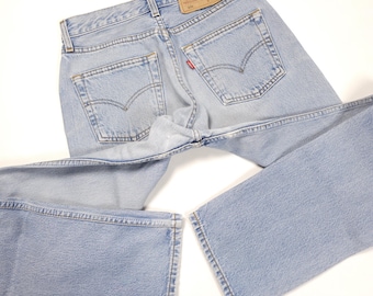 Made in USA Levi's 501 W26 L33 1998 Vintage White Levis 501 Women
