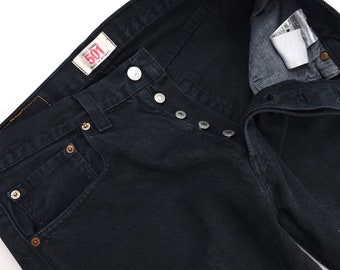 パンツ Levi's 501 black W33 L30 mide in USA 90's Levi's 501 先染め ブラックデニムパンツ 