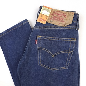 97' New with tags Levi's 501 Vintage Deadstock Levis 501 W26 L32 Actual Size Measured W25-64cm L32-81cm. Levi's 501 dark blue 90s rare