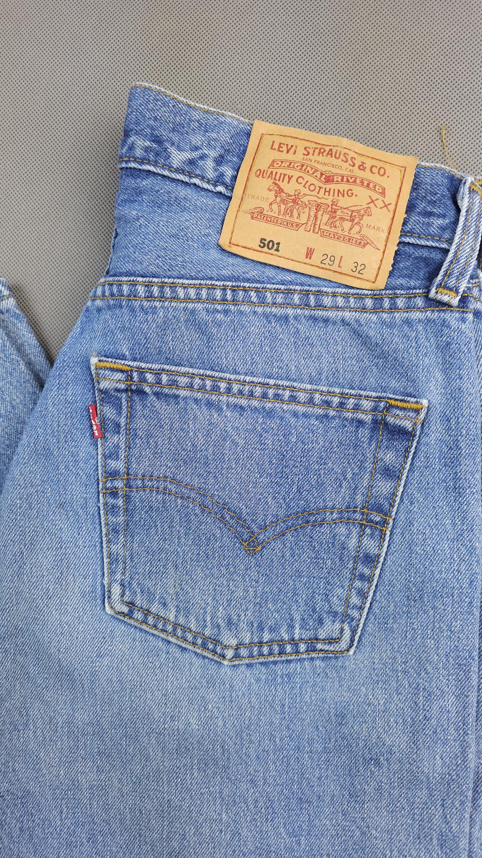 Levi's 501 W28 L32 Vintage Distressed Jeans Washed Stone