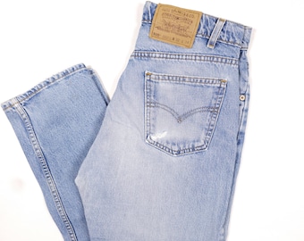Vintage 1980s Levi 501xx Red Tag Denim Jeans 35 X 31 Thrashed