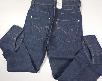 【W34 L32】europe levi's blue engineered Vintage Levi's Engineered 654 W34 L34 Medium Blue RARE Levis 00002