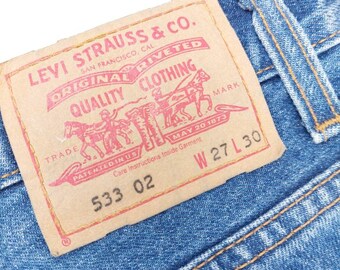 Levi's 533 Vintage Deadstock With Tags W27 L30 Actual Size