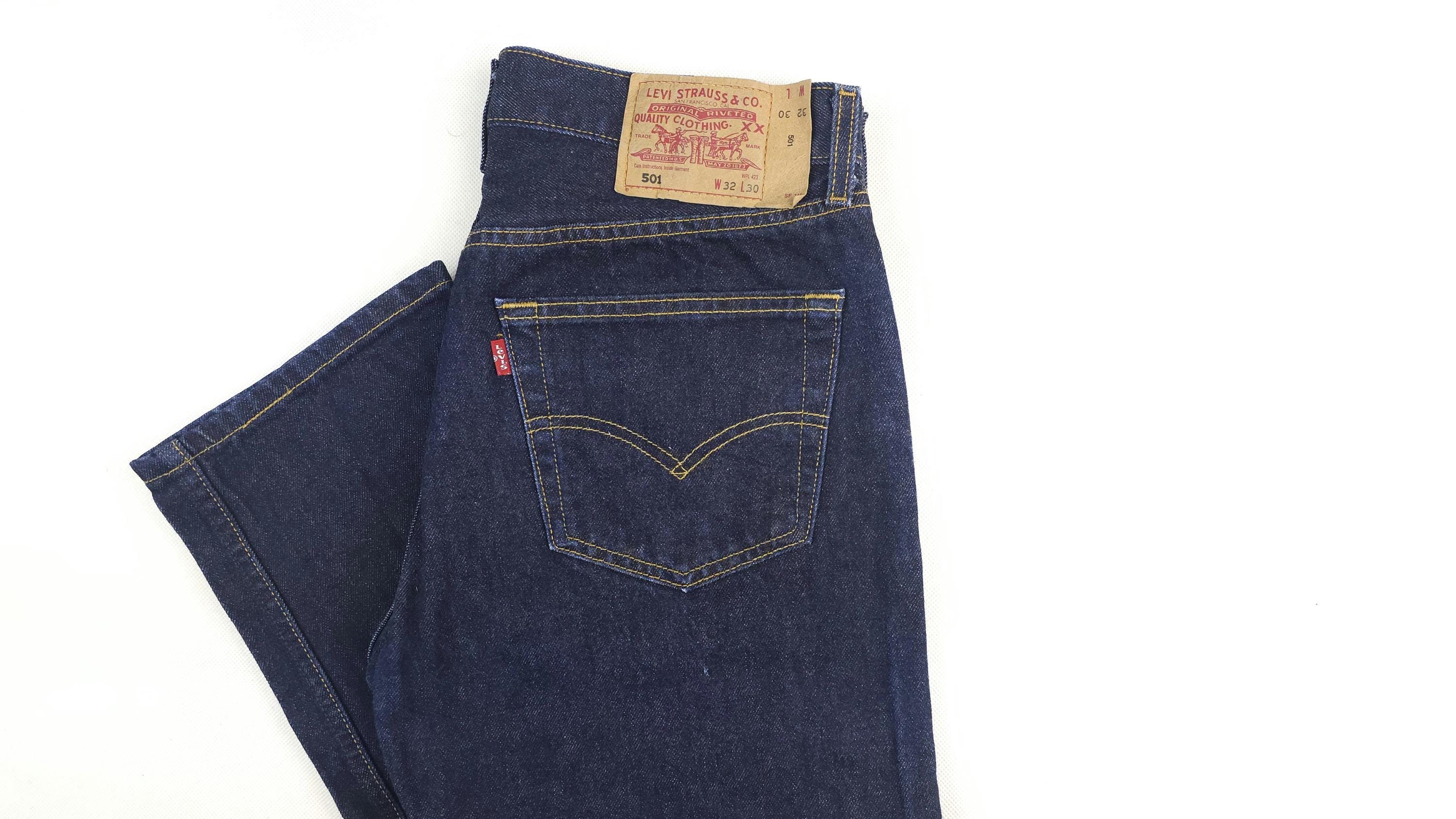 Vintage Levi's 501 W30 L29 Dark Blue Levis 501 W30 L29 Uniqe Rare